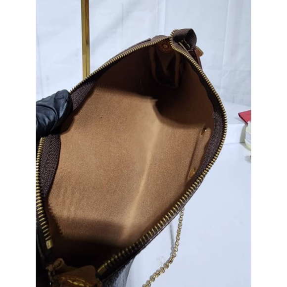 Authentic LOUIS VUITTON Monogram Eva Clutch/Crossbody Bag Brown - Picture 11 of 16